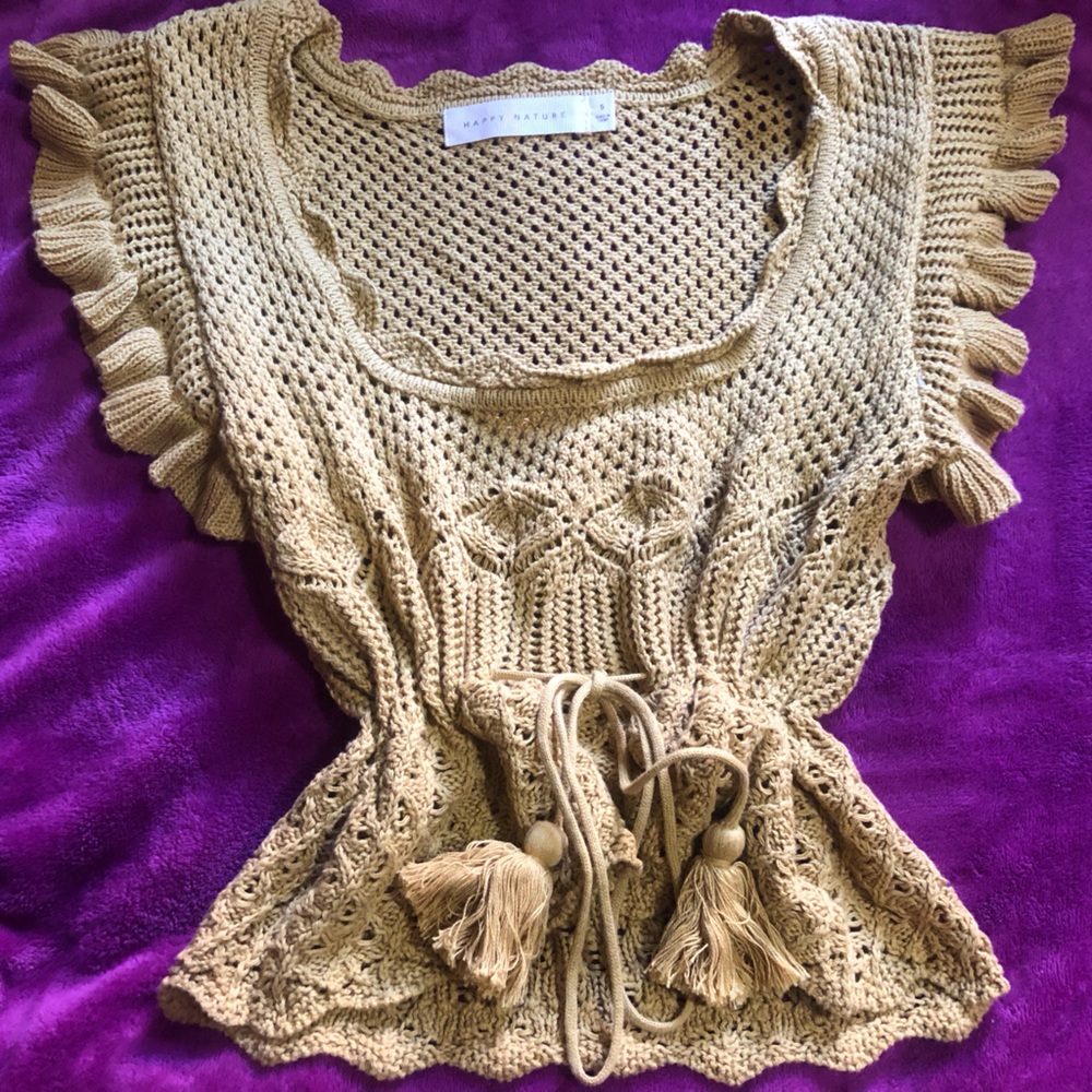 New York & Company Happy Nature Adjustable Boho Top